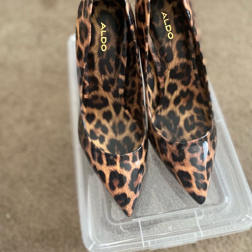 Cute Leopard Print Heels - image 4
